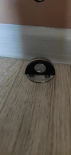 NAIERDI-Tope de puerta magnético de goma de acero inoxidable, soportes de puerta ocultos con antiperforación pegatina, sin clavos montados en el suelo, modelo DS-09