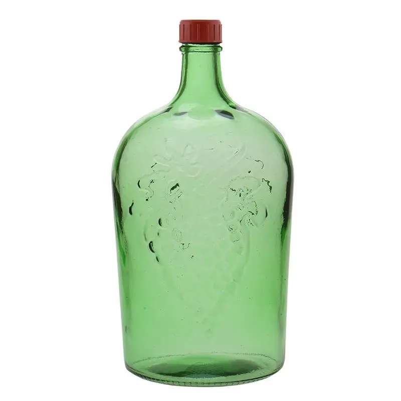 5 Liter Glass Bottle, With Stopper For Bottle, For Wine Making, Aging