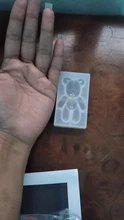 Moldes UV de silicona con forma de oso para joyería, moldes de resina para joyería, DIY, llavero, juguetes para niños