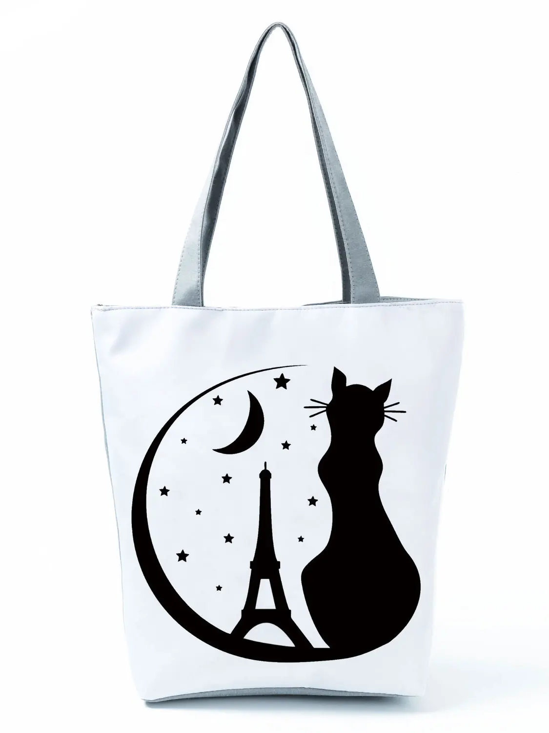2022 Cool Fashion Handbag Female Cats Print 3D Tote Travel Women Shoulder Bag Foldable High Capacity Shopping Bag Custom Pattern 