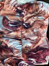 OrangeA-vestido entallado de manga larga para mujer, vestido de fiesta con estampado estético fruncido, elástico, informal, moda, trajes ajustados de cuello alto