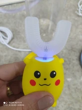 XaoMi-cepillo de dientes eléctrico inteligente de silicona para chicos, ultrasónico, automático, con patrón de dibujos animados, 360 grados