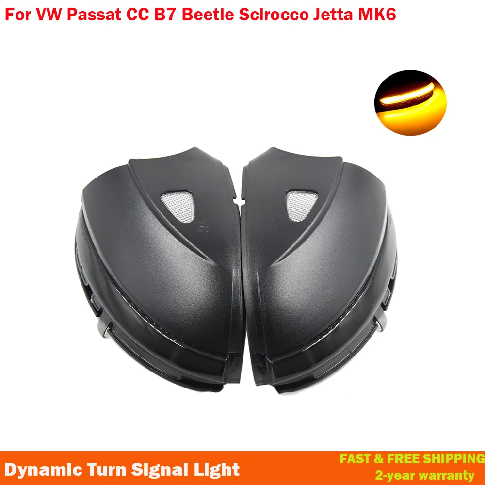 

Dynamic Blinker Side Mirror indicator LED Turn Signal Light For VW Passat B7 CC Scirocco For EOS Light Beetle 2011 2014