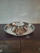 Dog-Bowl Puppy-Litter Stainless-Feeder Dish-Weaning Pet Food-Feeding Silver