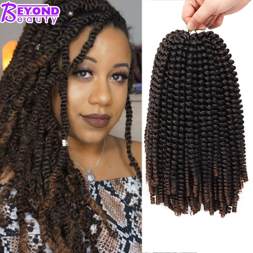 Synthetic Spring Twist Crochet Braids Hair Extensions Beyond Beauty Jamaican Bounce Crochet Braiding Hair For Passion Twist