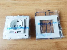 Eu-Power-Socket-Socket Outlet Glass-Panel Usb-Charging-Port Crystal Wall SRAN with 16A