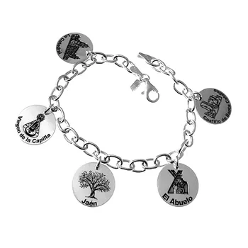 

Bracelet 925 Sterling silver m fetish 18.5cm. Monuments Jaén clasp women