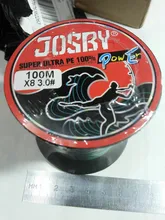Fishing-Line Braided Multifilament JOSBY Black Japan 8-Strand PE 500m 18LBS-85LBS