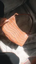 Bolso de compras Retro informal para mujer, bolsa de hombro con patrón de piedras, de cuero, con cadena de Color sólido, novedad de 2021