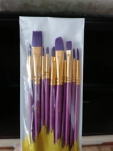 Juego de 6/10 Uds. De pinceles para pintar acuarela, pluma de pintura Gouache, mango de madera de nailon, juego de pinceles de pintura, suministros de arte para dibujar