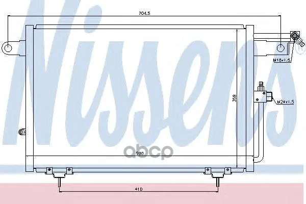 Конденсер Audi 100/A6 2.3-2.8 91-98 Nissens 94213 Nissens арт. 94213