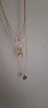 Gargantilla multicapa con forma de cuerno para mujer, colgante de media luna larga, cadena Bohemia, accesorios para vacación