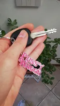 PUSSY WAGON letra Rosa llavero película matar a Bill clave cadena para las mujeres los hombres coche llavero accesorios de la joyería