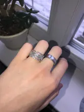 Anillo de plata elegante con diamantes de imitación para mujer, anillos de amor anchos para mujer, sortija de compromiso de boda, anillos joyas regalos