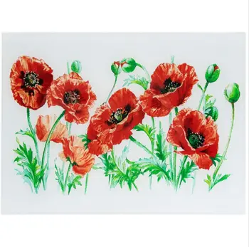 

Cutting Board glass poppies 40x30 cm