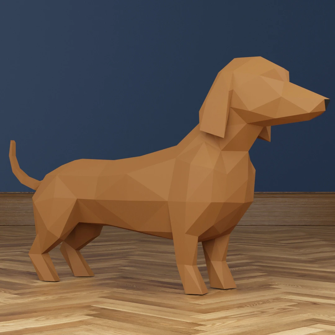  PIPEROID Animals Dachshund Dog - Japanese 3D Paper Dog