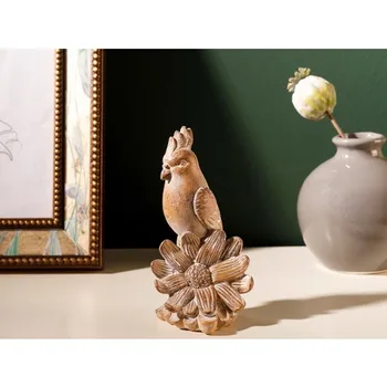 

2 Pieces English Home Wolin Polyresin Cute Bird Home Decoration Trinket 6,5x6,3x12,3 cm Beige