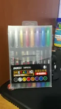 Juego de 8 bolígrafos metalúrgicos de color, rotuladores artísticos, marcadores de escritura, papelería, papelería, útiles escolares y de caligrafía