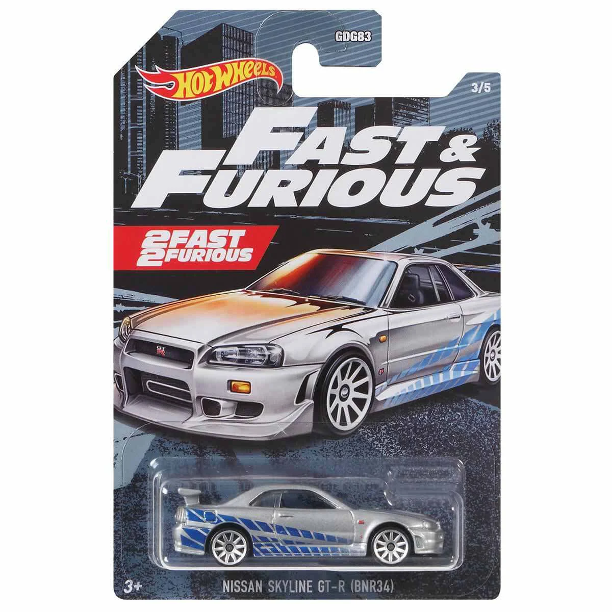 Автомобили Hot Wheels Fast &amp Furious GYN28 - Nissan Skyline Gt-R Paul Walker's and Car JDM автомобили для дрифта