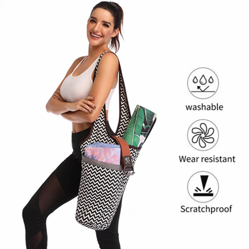 Portable Yoga Mat Bag Fashion Sports Yoga Mat Tote Storage Shoulder Bag Backpack Sling Carrier Fitness Supplies 5