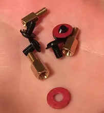 Silver Riser Screws Computer Golden 10pcs Red Washers 6-32-M3 High-Quality