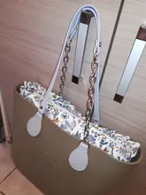 Mini forro de borde Floral clásico, bolsillo con cremallera interior de impresión colorida para bolsa O bolsa, inserto de Obag con revestimiento interior impermeable