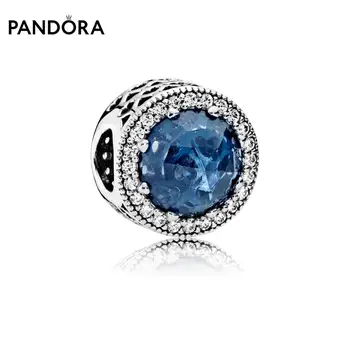 

Pandora charm silver 925 original "Shining Heart's dark blue crystal