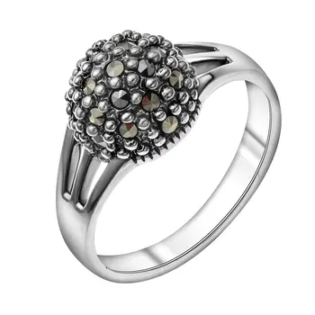 

Silver ring with Marcasite