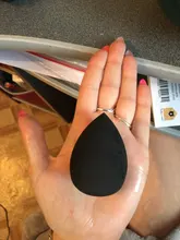 Aplicador de maquillaje negro, esponja supersuave, licuadora de polvo, base suave, contorno, difuminado