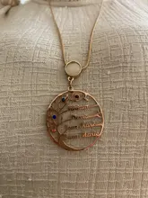 Auxauxme personalizada Birthstone árbol de llaveros de la vida de acero inoxidable miembro de la familia llavero de árbol regalos de cumpleaños para mamá y papá