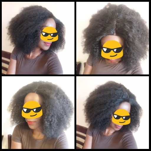 Brazilian Tight Afro Kinky Curly Bundles With Closure photo review