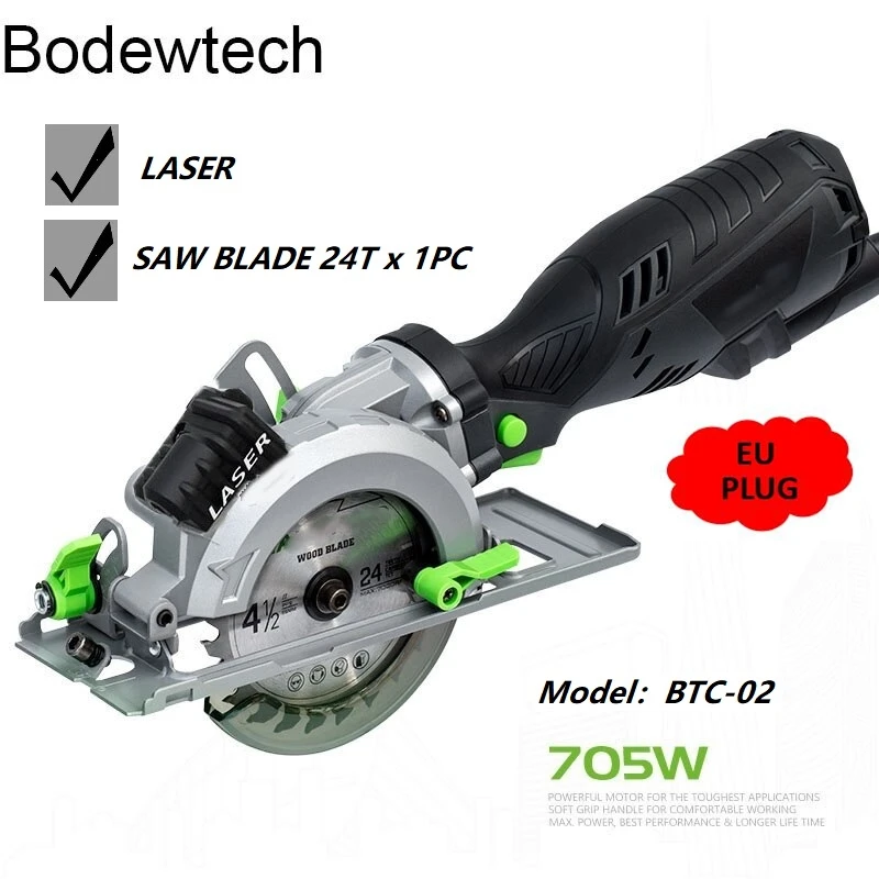 Bodewtech BTC02 электрическая мини циркулярная пила 705 Вт 3500 об/мин по дереву резка: 42 8