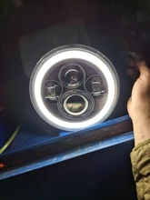 CO LIGHT 7 pulgadas faros LED de circulación diurna Hi/Lo haz 50W 30W Halo anillo de ámbar Ojo de ángel para Niva de Lada Offroad 4x4 UAZ 12V 24V