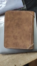 Cartera corta de cuero recubierto para hombre, billetera Retro triple Vertical, billetera coreana para jóvenes, varias tarjetas, 2020