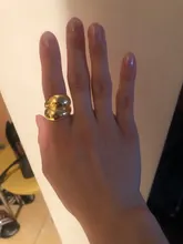 HUANZHI-anillo ancho brillante minimalista para mujer y hombre, anillos abiertos geométricos, joyería, Color dorado, plateado, 2020