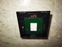 Minitiger-Interruptor táctil para luz de pared, estándar europeo, de lujo, de cristal blanco, 1 entrada y 1 vía