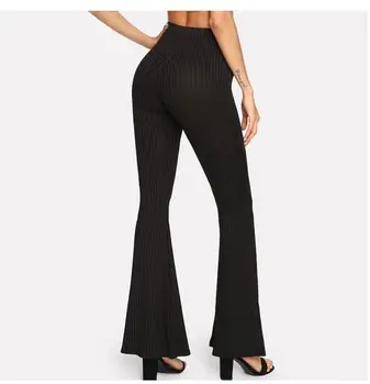 

Ligentleman Women Sexy Casual Full Pants Solid Trousers Loose High Wide Leg Pant