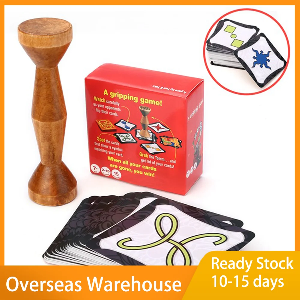 Juego de mesa Totem Express en inglés, fichas de jungla para correr rápido, tarjetas divertidas de fiesta, 80 tarjetas, venta al por mayor, divertido, nuevo