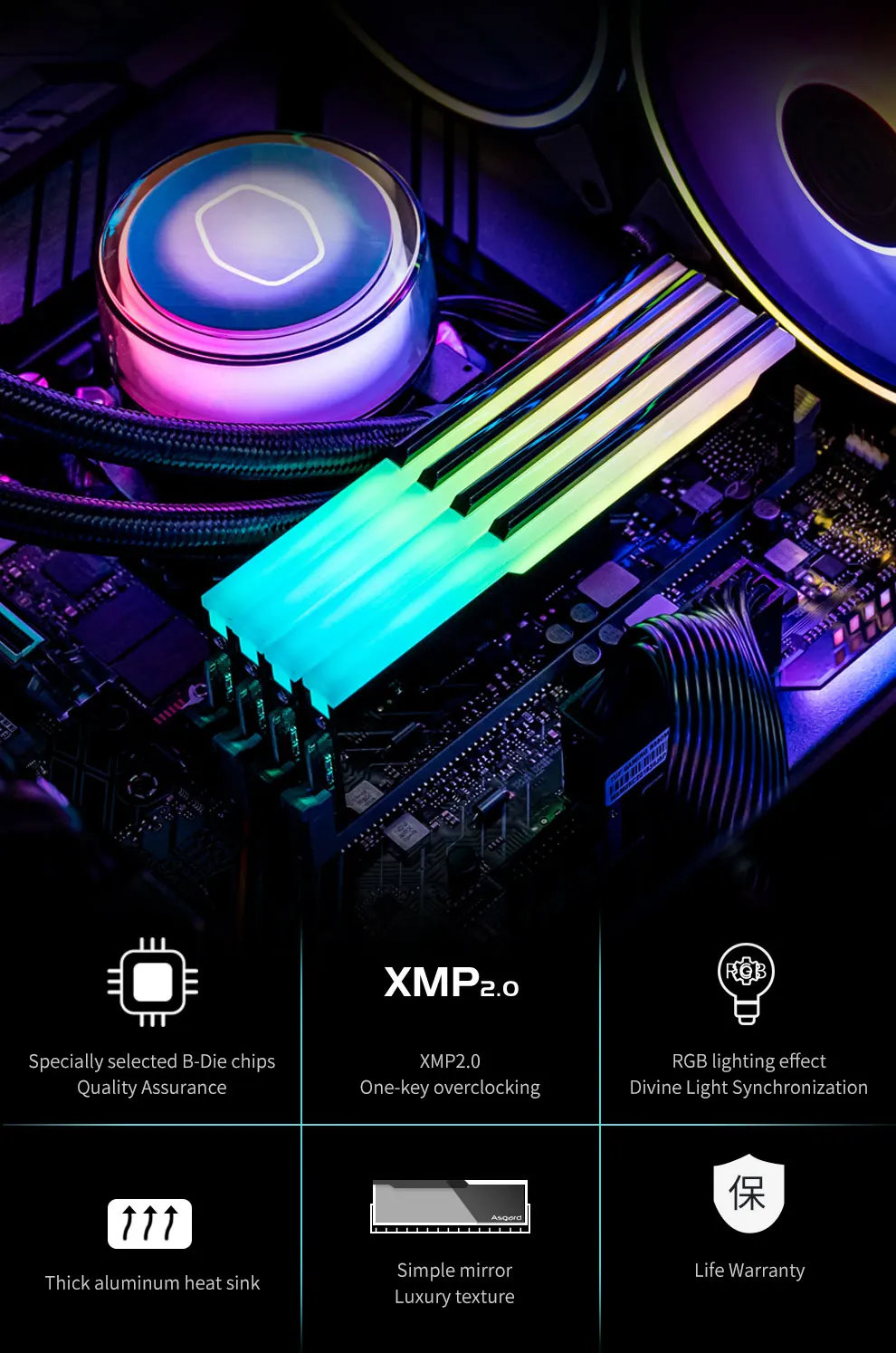 Оперативная Память DDR4 RGB DDR4 16 ГБ 8 ГБ оперативная Память DDR4 RGB ...