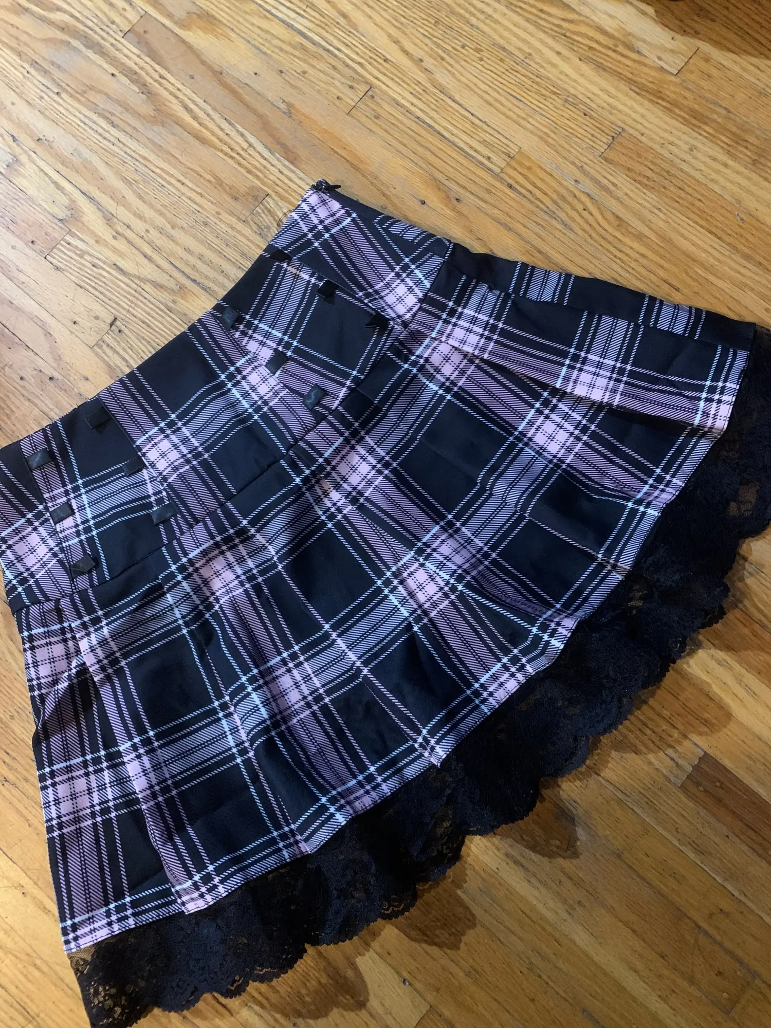 Pleated Skirts with lace E-girl photo review