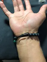 Pulsera clásica de 8mm con cuentas de piedra de Lava para hombre y mujer, cadena de 7 colores, cuerda tejida, Yoga, amistad, joyería ajustable