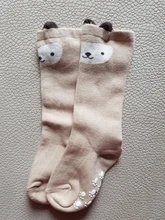 Calcetines antideslizantes de algodón para bebés, calcetín de 0 a 24M, hasta la rodilla, para niños y niñas, 1 par, 2020