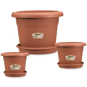 

PLASTIKEN round Tray Ø 60 cm for round pot-Terracotta