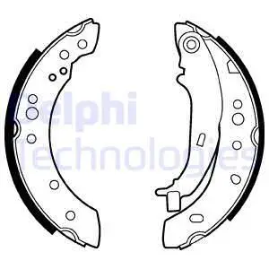 Колодки барабанные Mitsubishi Colt VI 1.1-1.5 04 DELPHI LS2013