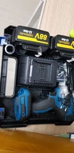 Impact-Wrench Lithium-Ion-Battery Cordless Electric Rechargeable 18V with Two-18v-4.0ah