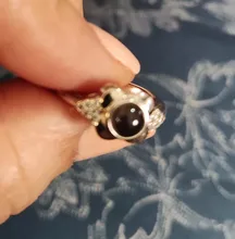 Anillo de plata 925 con foto de nombre personalizado, anillo de proyección de 100 idiomas, I Love You, regalo romántico para el Día de San Valentín