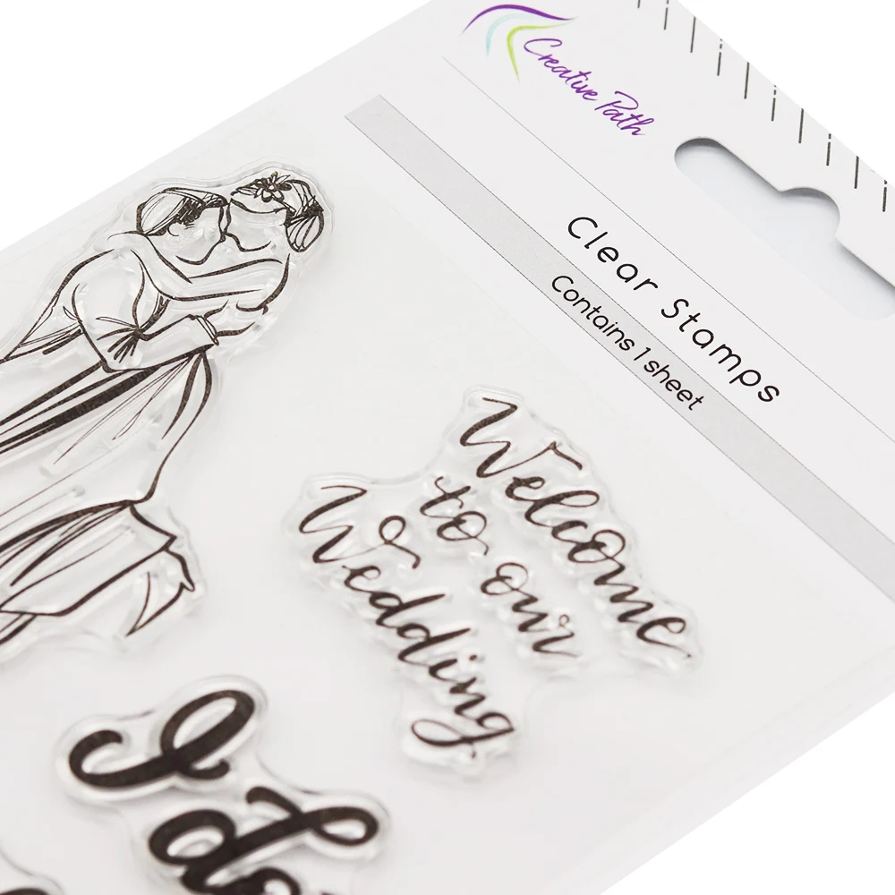 Clear Stamps Creative Path Silicone Wedding Reusable DIY