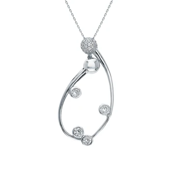 

Silver Pendant with zirconium and cubic zirconium sunlight sample 925 test