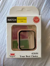 Funda completa mate con Protector de pantalla de vidrio templado para Apple Watch Series 6 5 4 iWatch 40mm 44mm, 1 unidad