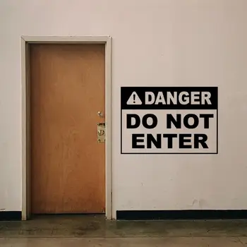 

Do Not Enter Warning Sign Wall Sticker Removable Mural Signage For Office Decoration A002096